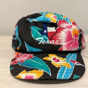 Floral Texas Cap - Black
